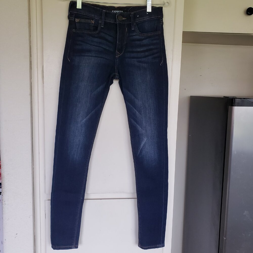 Express Leggings Dark Wash Size 0R